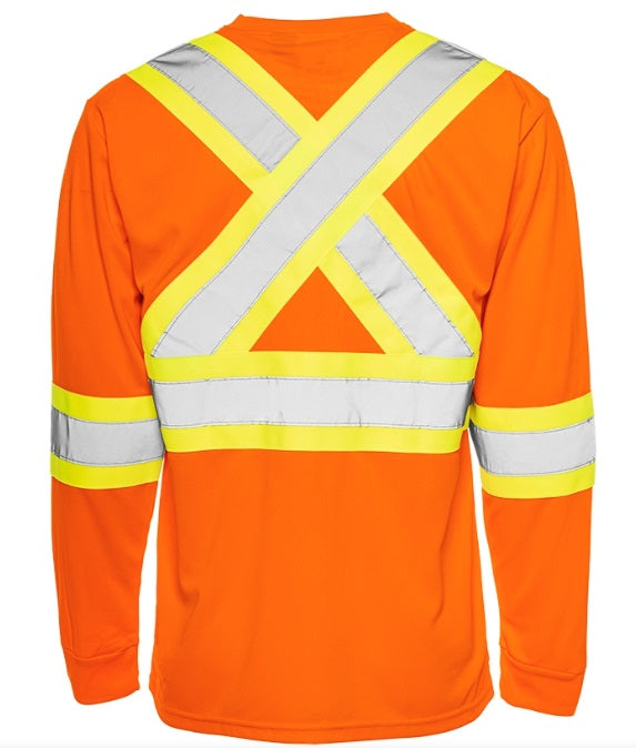 Long Sleeve Poly Shirt Orange